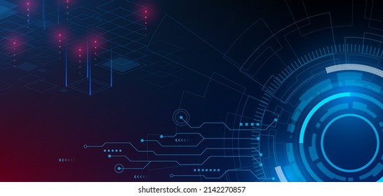 Abstract hi tech. Abstract digital background with technology. Vector abstract technology.