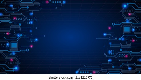 Abstract hi tech. Abstract digital background with technology. Vector abstract technology.
