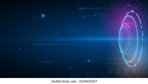 Abstrakte Hightech. Abstrakter digitaler Hintergrund mit Technologie. Abstrakte Vektortechnologie.
