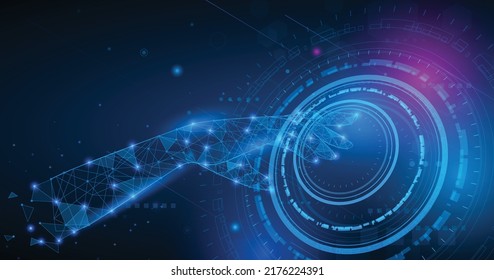Abstract hi tech. Abstract digital background with technology. Vector abstract technology.	