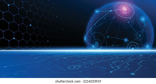 Abstract hi tech. Abstract digital background with technology. Vector abstract technology.	