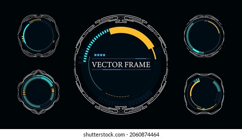 Abstract hi tech futuristic template vector. Futuristic set advertising communication. Vector illustration.