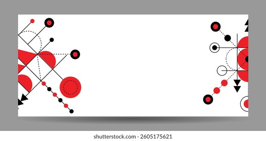 Abstract Hi Tech Line Art Shapes Banner Place for Text. Graphic design elements and resources vector art