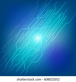 Abstract Hi Technology With  Circuit Board Vector Background
