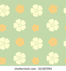 abstract hibiscus flowers seamless vector pattern background illustration