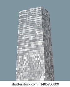 Abstract high buildings. Architectural drawing 3d