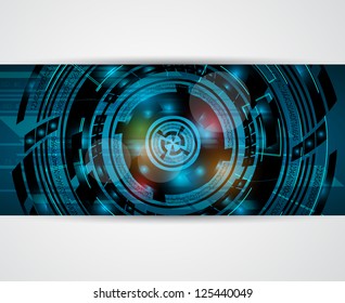 abstract high computer technology business background banner