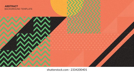 Abstract high contrast geometric mosaic pattern decorative ornament background vector illustration.