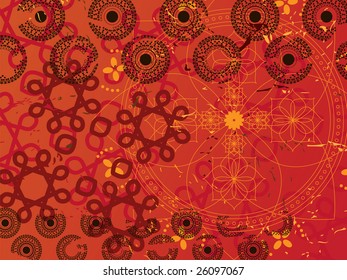 Abstract- high detail henna background