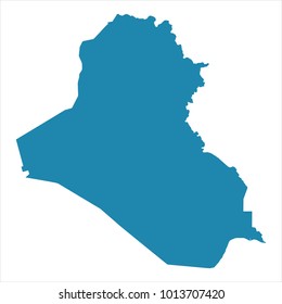 Abstract - High Detailed blue Map of Iraq isolated on white background. for your web site design map logo, app, ui, Travel vector illustration eps10.