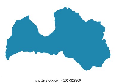 Abstract - High Detailed blue Map of Latvia isolated on white background. for your web site design map logo, app, ui, Travel vector illustration eps10.