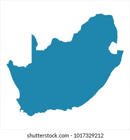 Abstract - High Detailed blue Map of South Africa isolated on white background. for your web site design map logo, app, ui, Travel vector illustration eps10.