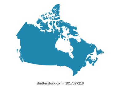 Abstract - High Detailed blue Map of Canada isolated on white background. for your web site design map logo, app, ui, Travel vector illustration eps10.