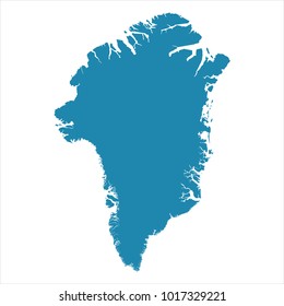 Abstract - High Detailed blue Map of Greenland isolated on white background. for your web site design map logo, app, ui, Travel vector illustration eps10.