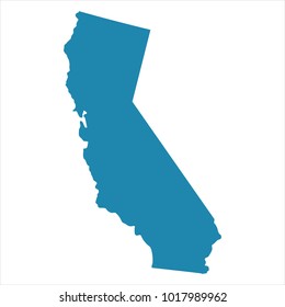 Abstract - High Detailed blue Map of California isolated on white background. for your web site design map logo, app, ui, Travel vector illustration eps10.