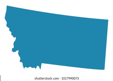 Abstract - High Detailed blue Map of Montana isolated on white background. for your web site design map logo, app, ui, Travel vector illustration eps10.