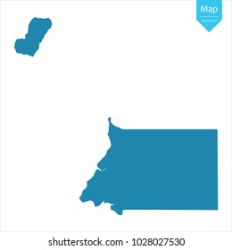 Abstract - High Detailed blue Map of Guinea isolated on white background. for your web site design map logo, app, ui, Travel vector illustration eps10.