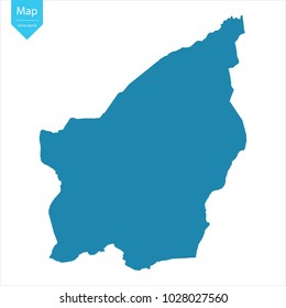 Abstract - High Detailed blue Map of San Marino isolated on white background. for your web site design map logo, app, ui, Travel vector illustration eps10.