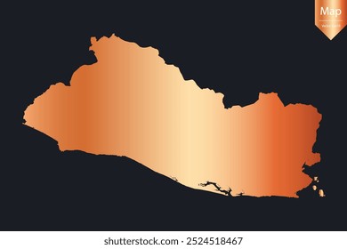 Resumo - Mapa de cobre de El Salvador. Ilustração vetorial eps10.	
