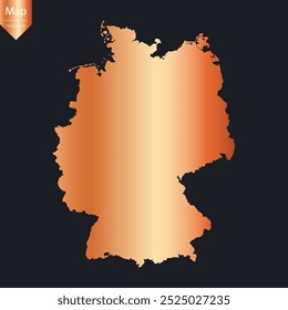 Abstractas - Mapa detallado de cobre de Alemania. Ilustración vectorial eps10.	
