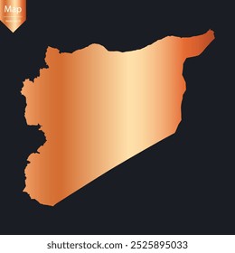 Abstractas - Mapa Detallado de Cobre de Siria. Ilustración vectorial eps10.	
