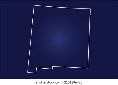 Abstract High Detailed Glow Blue Map on Dark Background of Map of ( NEW MEXICO Map) symbol for your web site design map logo, app, ui,Travel. Vector illustration eps 10