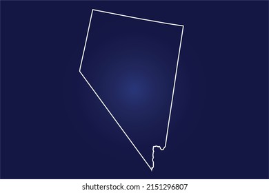 Abstract High Detailed Glow Blue Map on Dark Background of Map of ( NEVADA Map) symbol for your web site design map logo, app, ui,Travel. Vector illustration eps 10