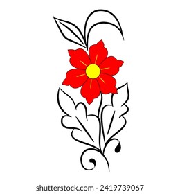 Abstract high quality flower style vector illustration line art graphic design with white isolated background look like a premium quality elegant luxury retro modern style texture.