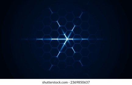 Resumen Color de la flecha de alta velocidad Luz de fuego azul fuera tecnología hexágono fondo de comunicación Hitech fondo de innovación concepto de comunicación.