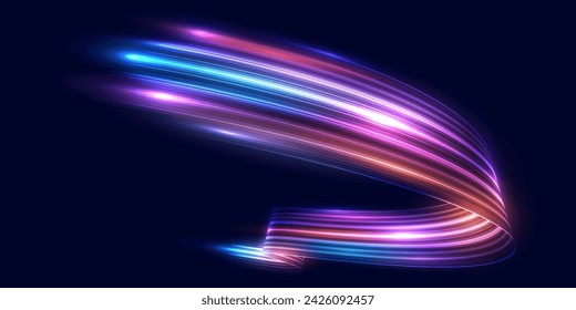 Abstract high speed light background. Futuristic digital technology concept, big data, network connection, AI, communication. Pattern for banner, poster, website. Vector eps10.