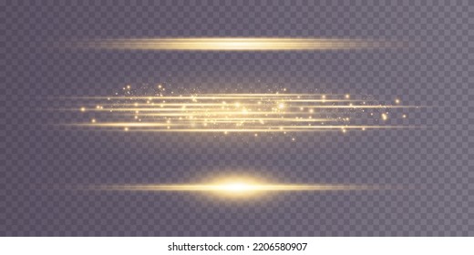 Abstract high speed motion lines, golden color, background design with copy space for text. Vector illustration
