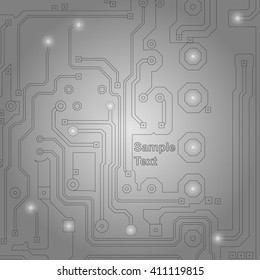 Abstract high tech background with a circuit board texture. Vector technological Illustration.