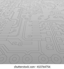 Abstract high tech background with a circuit board texture. Vector technological Illustration.