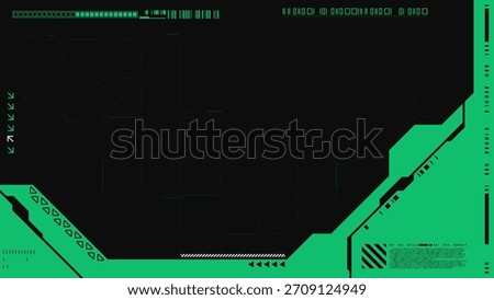 Abstract high tech horizontal background. Cyberpunk background. Modern futuristic background.