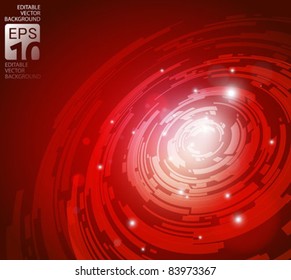 fondo abstracto de vector rojo de alta tecnología