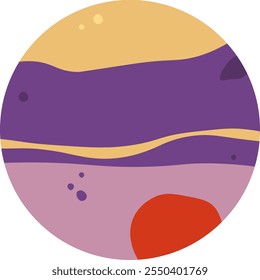 Abstract Highlight Cover Round Background Vector Illustration