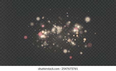 Abstract highlights, bokeh of soft warm color glow. Vector illustration	
