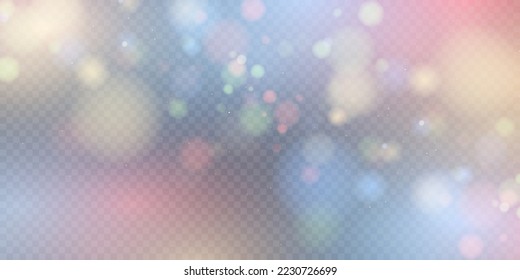 Abstract highlights, soft warm bokeh glow for illumination and decoration. vector illustration