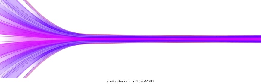 Movimento abstrato de alta velocidade: listras de dados coloridas, faróis de vias expressas. Longa exposição, fotografia de pintura de luz. Rastreamento de clarão de luz de brilho vetorial. Ondas de néon verde luminoso PNG.	