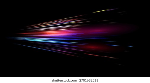 Anuncio Abstractas de fondo de movimiento y movimiento de alta velocidad: senderos de luz dinámicos con desenfoque de movimiento para el Anuncio de Tecnología futurista y el diseño de pósters.