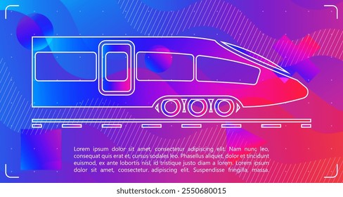 Abstract high-speed train-themed background featuring dynamic geometric patterns, colorful waves, and sleek design lines, evoking motion and futuristic innovation.