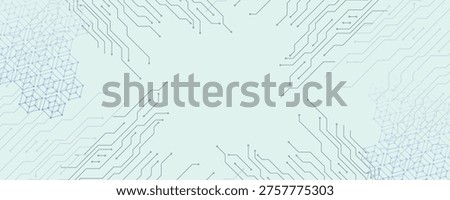 Abstract high-tech background made of printed circuit board lines. Futuristic electronic pattern representing digital technology, microchips, data networks, artificial intelligence systems, and modern computer hardware infrastructure