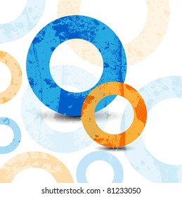 abstract high-tech graphic design circles pattern background