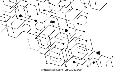 Abstract high-tech technology background. Circuit board or electronic motherboard vector illustration.