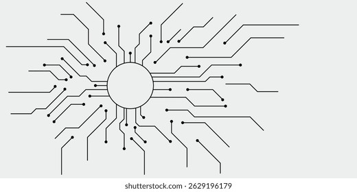 Abstract High-tech white technology background. vector illustration
