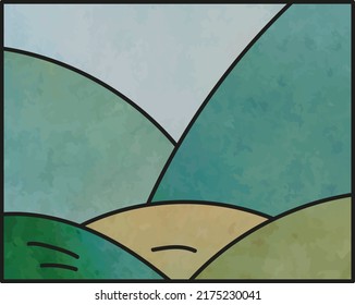abstract hills landscape background with space for text