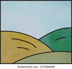 abstract hills landscape background with space for text