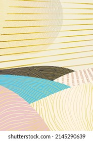 abstract hills landscape vector background illustration