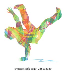 abstract hip hop dancer