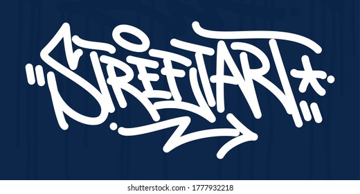 Abstract Hip Hop Hand Written Graffiti Style Words Street Art Vector Illustration Art